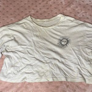 Garage Tie-dye yellow crop top